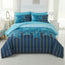 Silkybeds Blue & Gold Marble Geometric Comforter Set